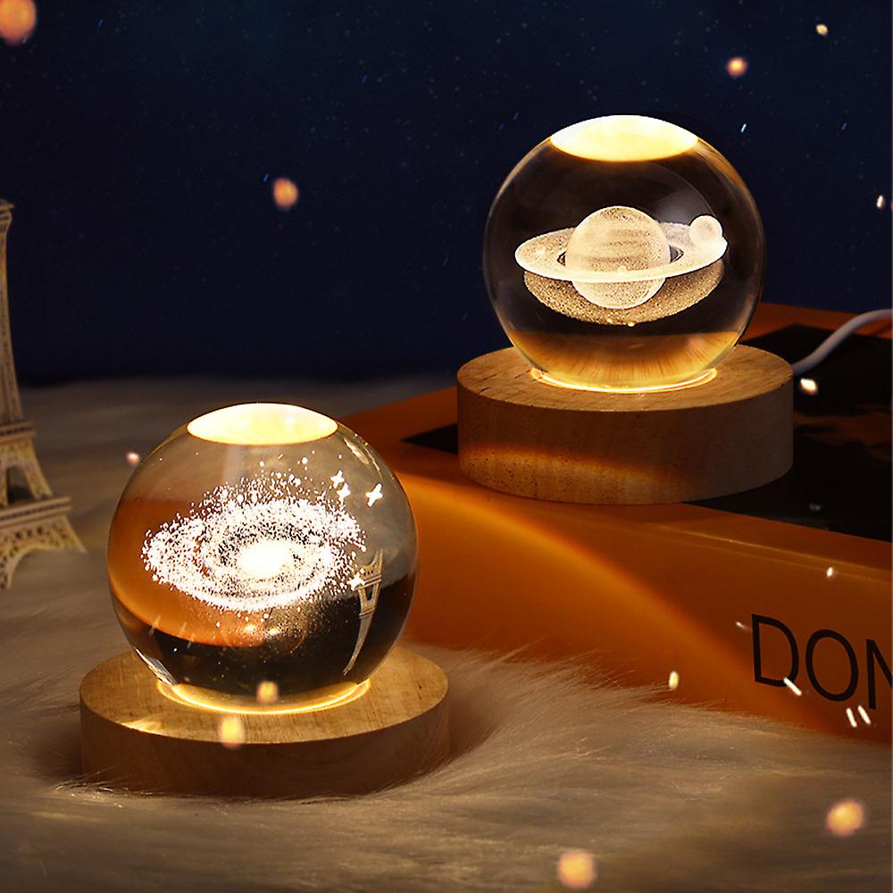 Crystal Ball 3D Galaxie Planete Saturne